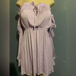 Forever 21 Lilac Contemporary Ruffled Dress
